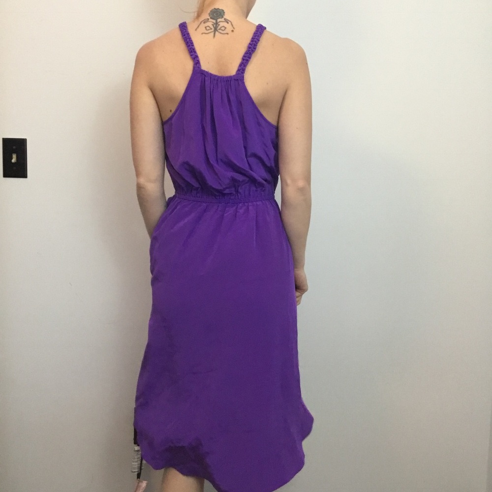 Rebecca Taylor Purple High Neck Netted Dress - Picture 3 of 8